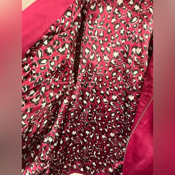 Dennis Basso Womens Full Zip‎ Fuchsia Satin Finish Hooded Size 1X Trench Coat - Picture 11 of 12